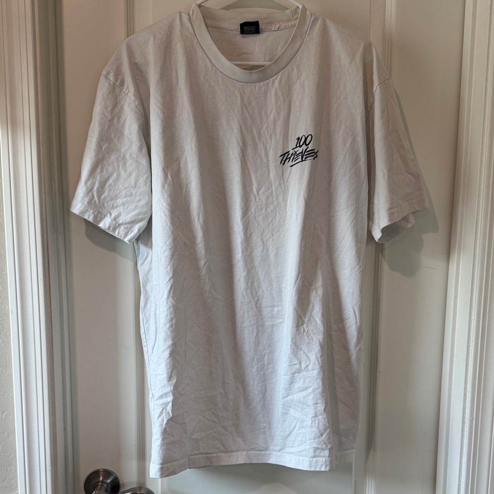 100 Thieves White Short Sleeve Tee / A48